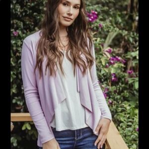 Veronica M Open Drape Front Jacket Blush Pink